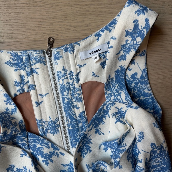 Miaou blue toile Imogen corset top - Picture 4 of 4